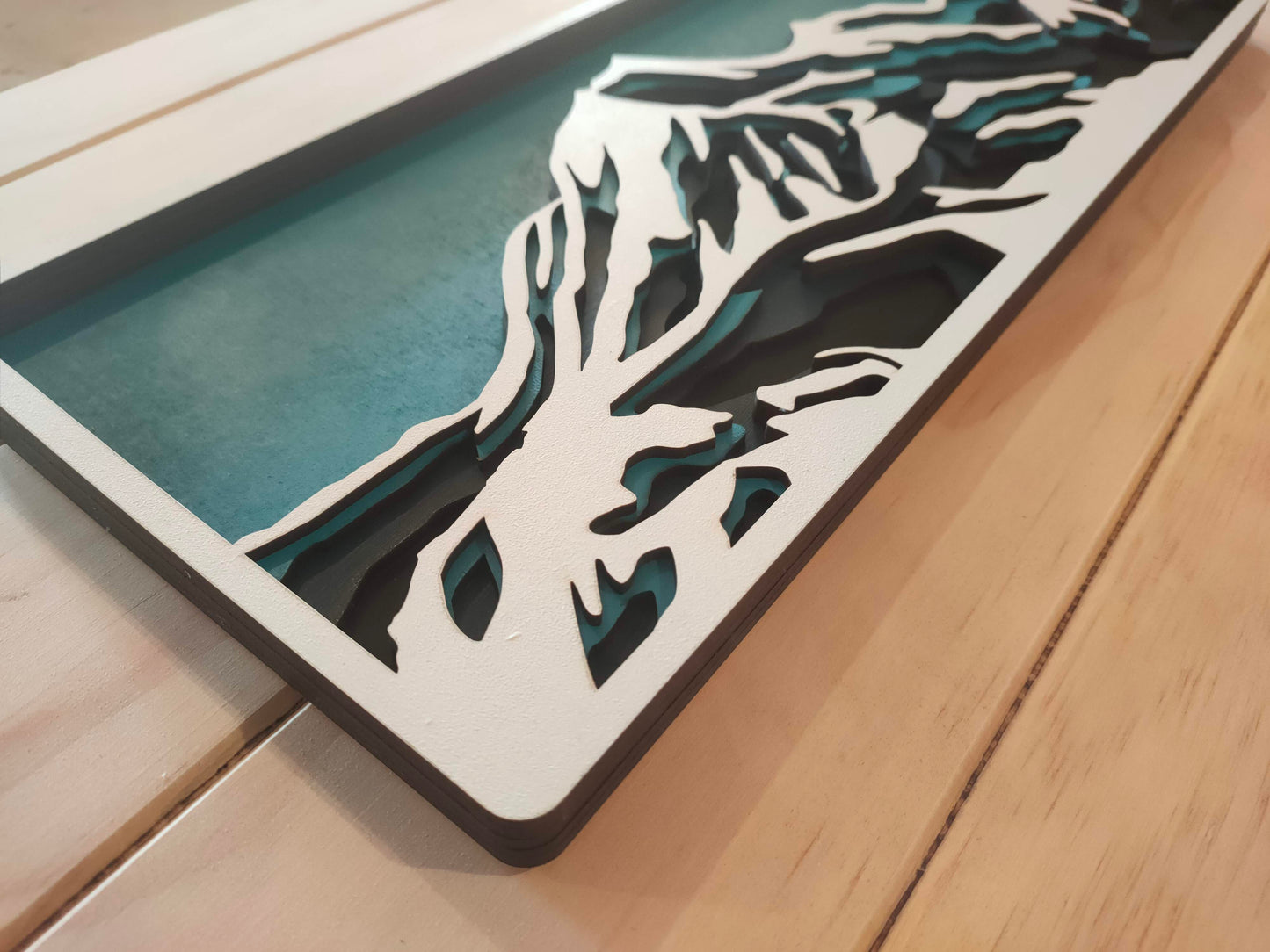 Aoraki Mount Cook laser cut art