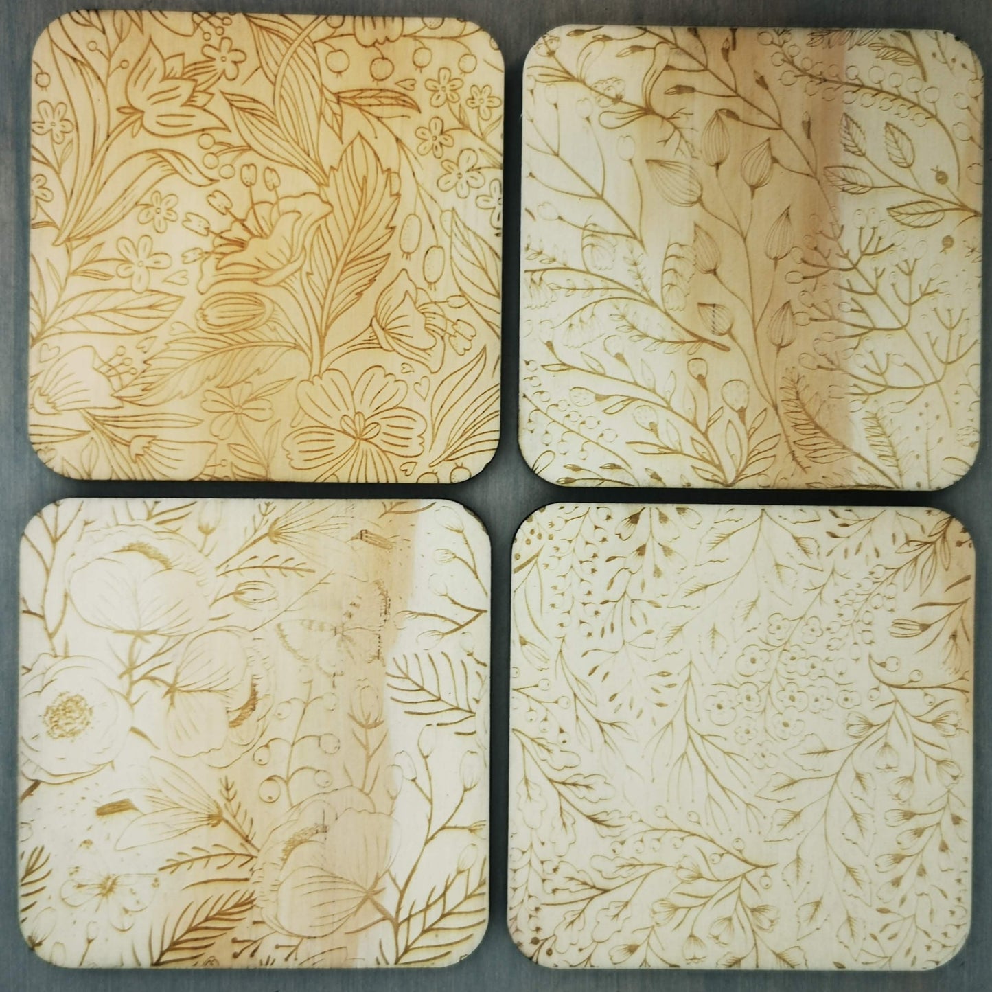 Floral Square Coasters
