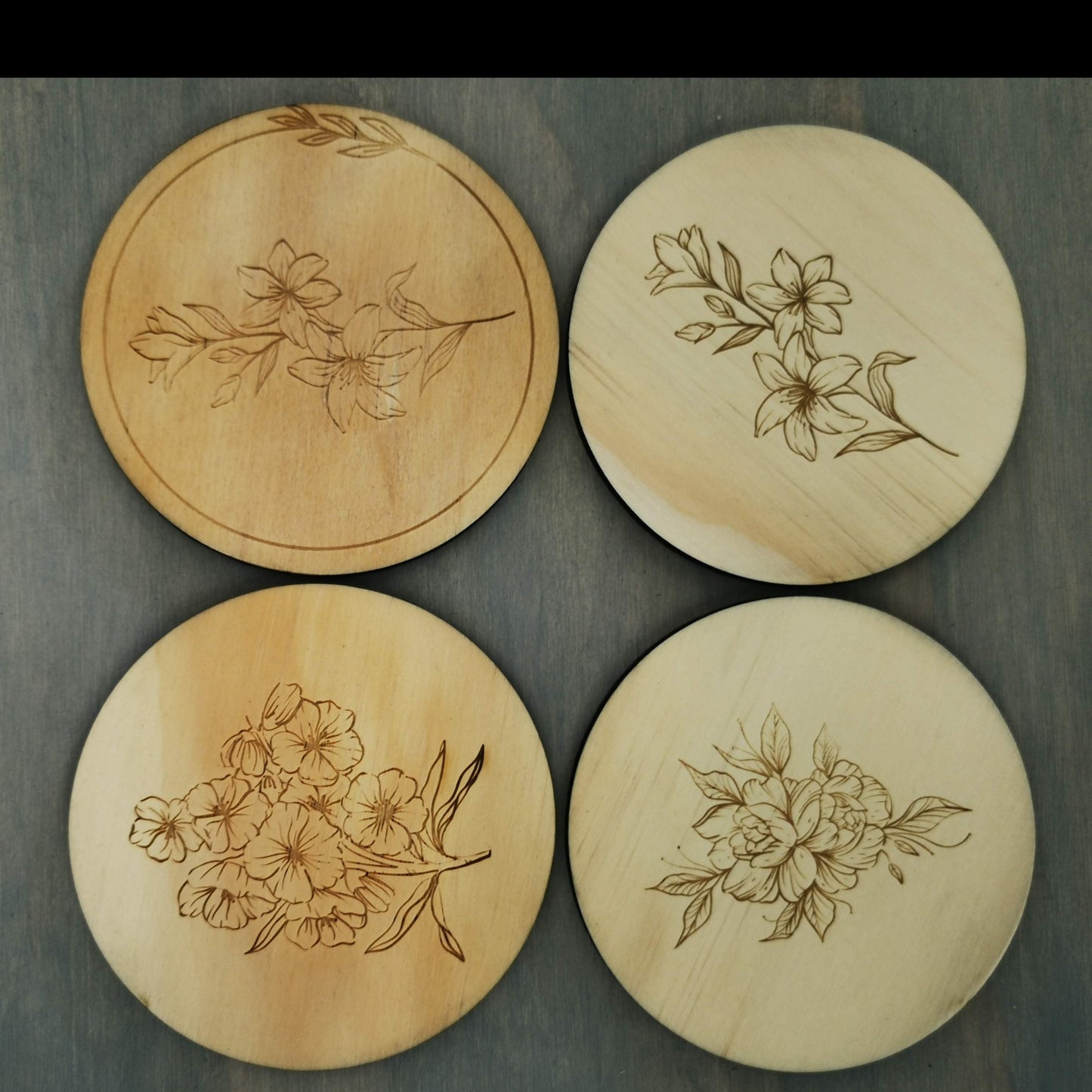 Flower Circle Coasters
