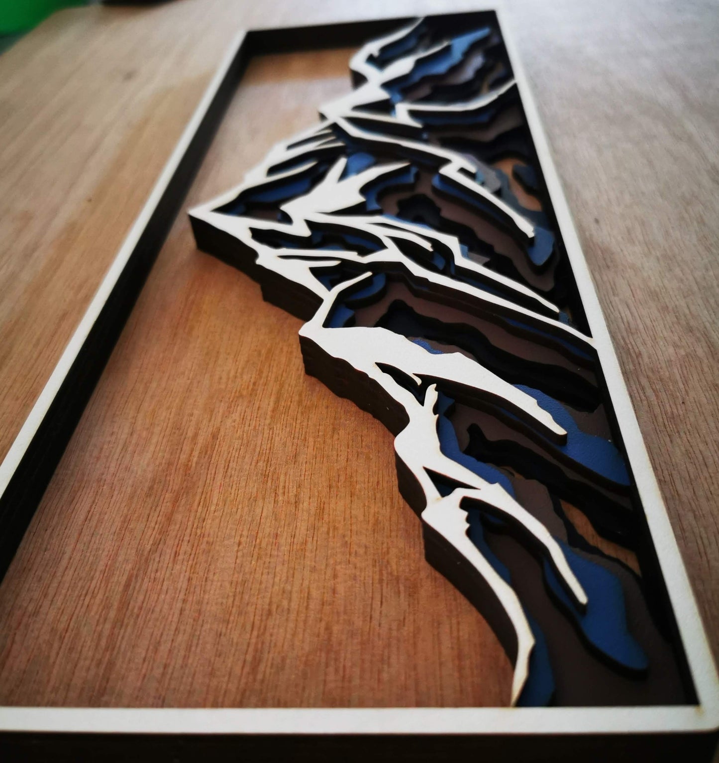 Black Peak Layered Mountain Wall Art