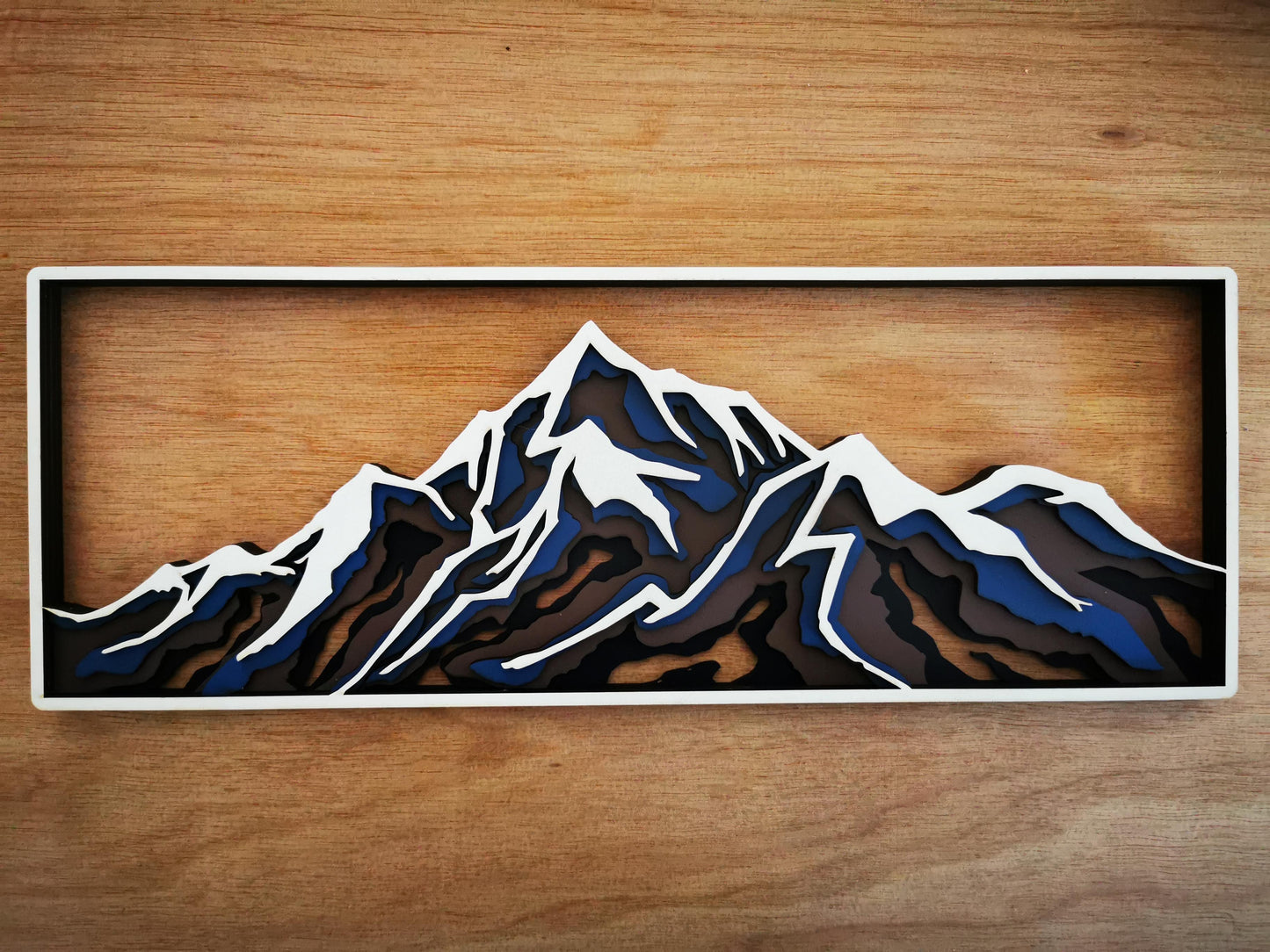 Black Peak Layered Mountain Wall Art