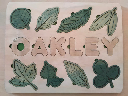 Autumn Leaves personalised name puzzle