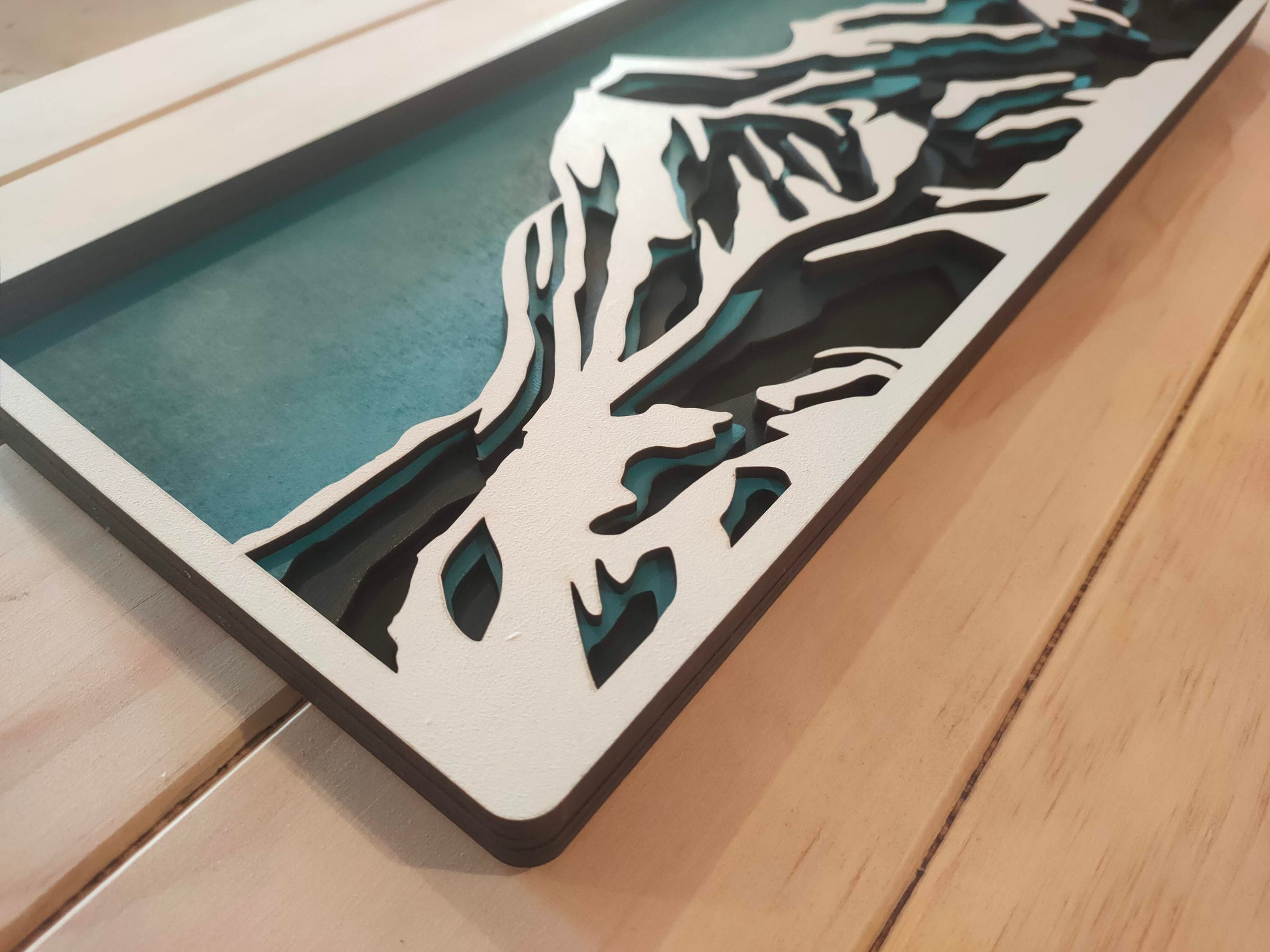 Aoraki Mount Cook laser cut art
